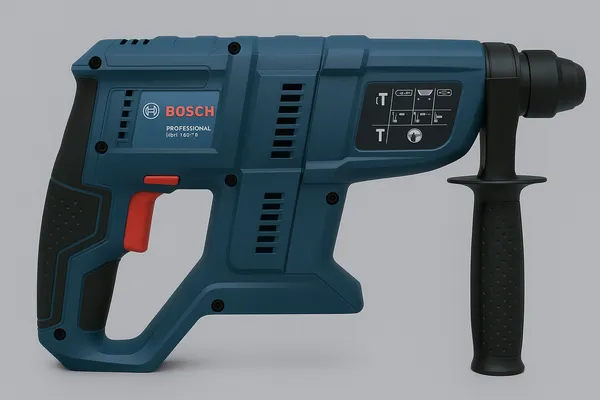 Šioje nuotraukoje matote akumuliatorinį perferatorių Bosch SDSplus 